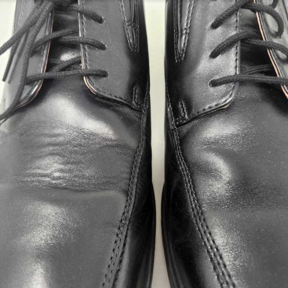 Men\'s 11.5W Clarks Tilden Walk black leather oxford shoes 11.5 Wide main image 7
